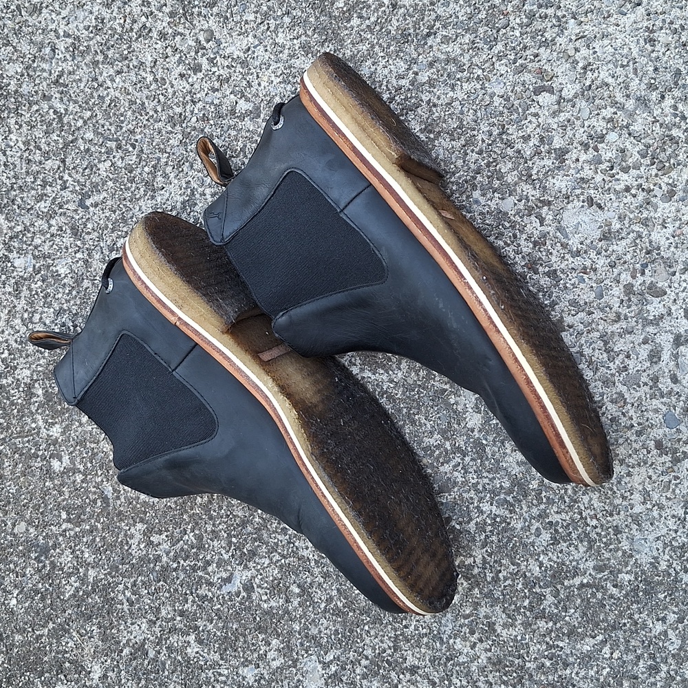 Tommy Bahama Men's Size 7D Black Leather Chelsea Boots - Picture 5 of 8